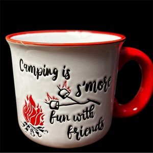 Bass Pro Shops Red and White Camping Mug 16oz